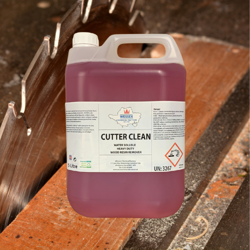 cutter clean in front of a saw blade